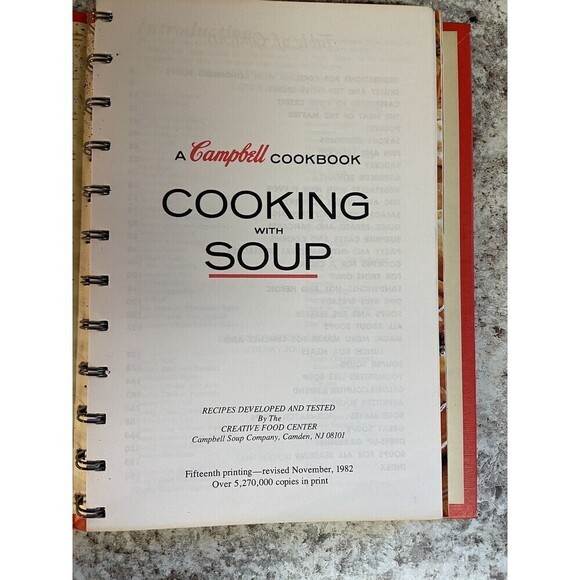 Campbell Cookbook Cooking With Soup 608 Recipes & Dishes Vintage Ring Bound - Picture 4 of 4